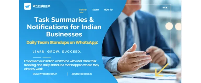 Revoluciona tus reuniones diarias: Resúmenes de tareas y notificaciones vía WhatsApp para equipos en India