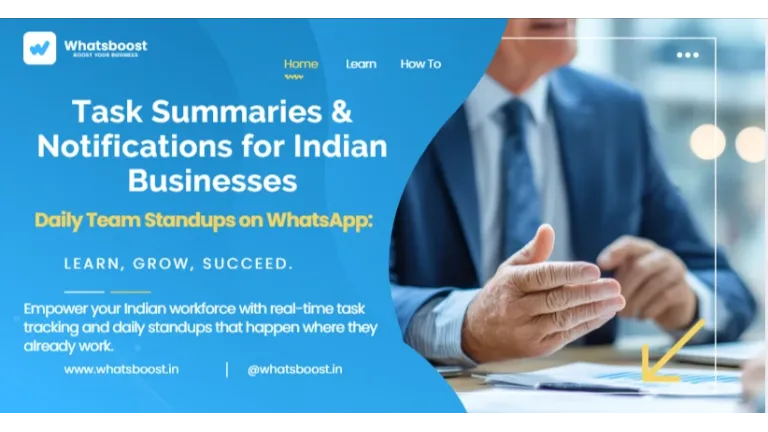 Revoluciona tus reuniones diarias: Resúmenes de tareas y notificaciones vía WhatsApp para equipos en India