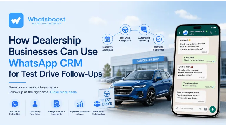 Com convertir el seguiment de proves de cotxe en vendes amb WhatsApp CRM