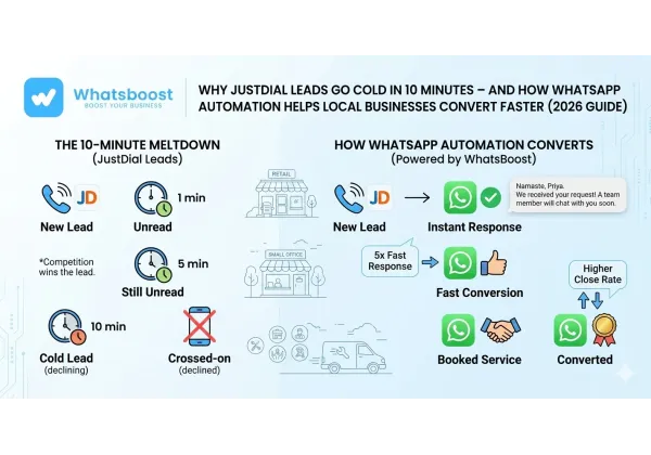 Por qué los leads de JustDial se enfrían en 10 minutos y cómo automatizar con WhatsApp
