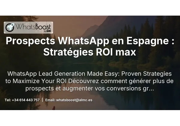 Prospects WhatsApp en Espagne : Stratégies ROI max