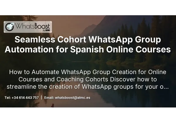 Seamless Cohort WhatsApp Group Automation for Spanish Online Courses
