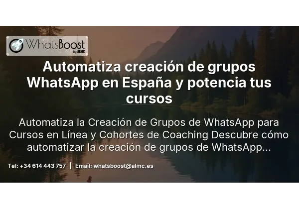 Automatiza creación de grupos WhatsApp en España y potencia tus cursos