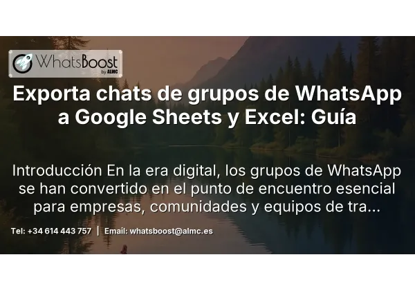 Exporta chats de grupos de WhatsApp a Google Sheets y Excel: Guía