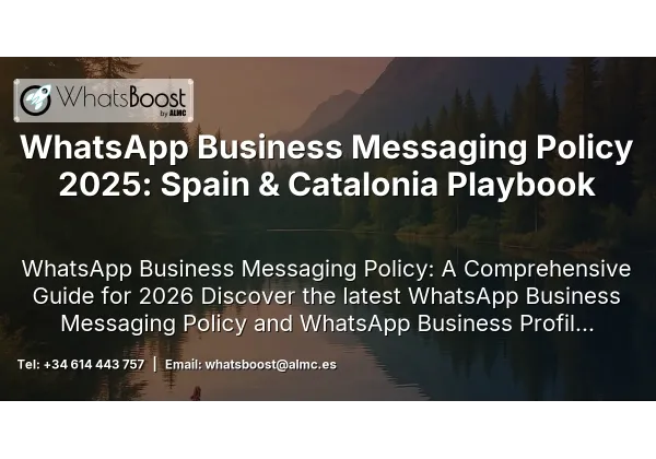WhatsApp Business Messaging Policy 2025: Spain & Catalonia Playbook