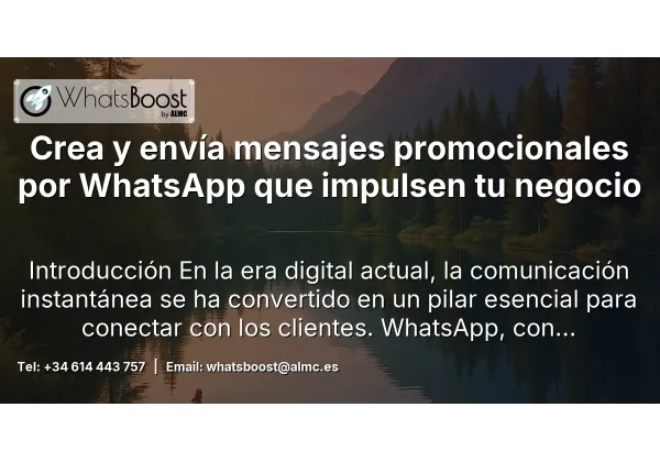 Crea y envía mensajes promocionales por WhatsApp que impulsen tu negocio