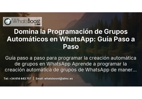 Domina la Programación de Grupos Automáticos en WhatsApp: Guía Paso a Paso