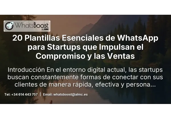 20 Plantillas Esenciales de WhatsApp para Startups que Impulsan el Compromiso y las Ventas