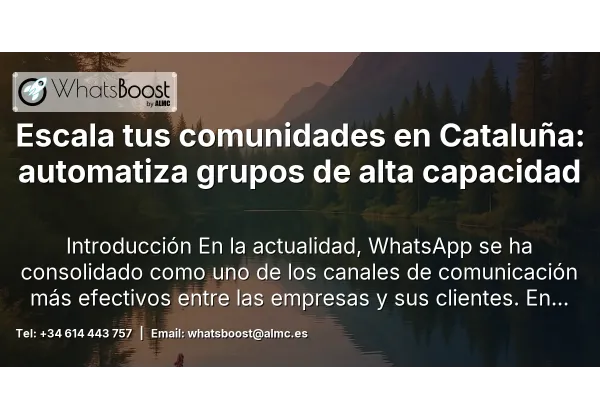 Escala tus comunidades en Cataluña: automatiza grupos de alta capacidad