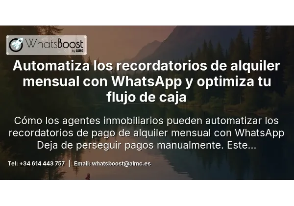 Automatiza los recordatorios de alquiler mensual con WhatsApp y optimiza tu flujo de caja