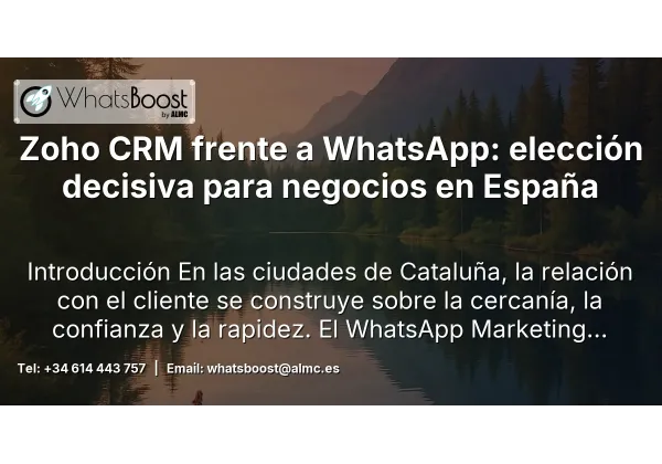Zoho CRM frente a WhatsApp: elección decisiva para negocios en España