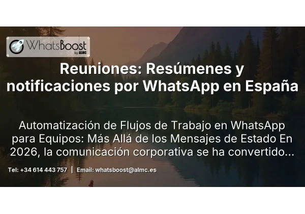 Reuniones: Resúmenes y notificaciones por WhatsApp en España