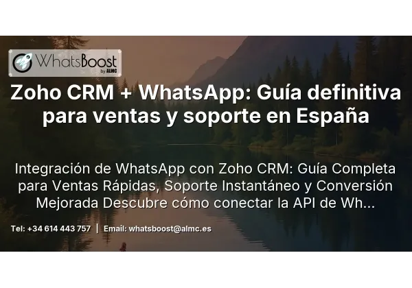 Zoho CRM + WhatsApp: Guía definitiva para ventas y soporte en España