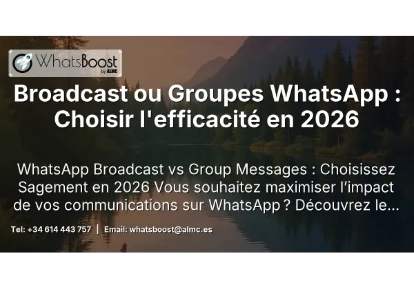 Broadcast ou Groupes WhatsApp : Choisir l'efficacité en 2026