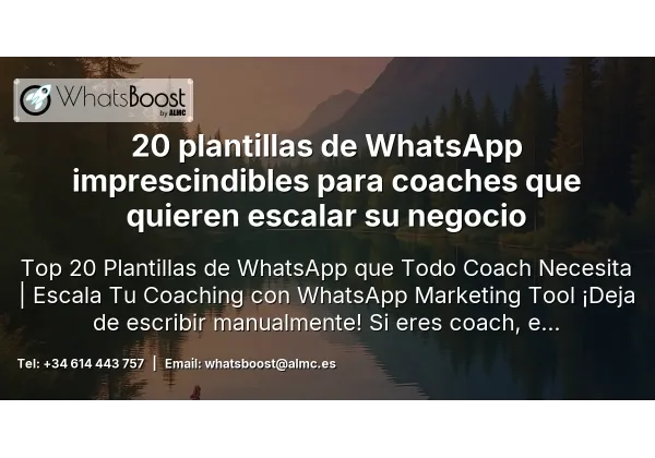 20 plantillas de WhatsApp imprescindibles para coaches que quieren escalar su negocio