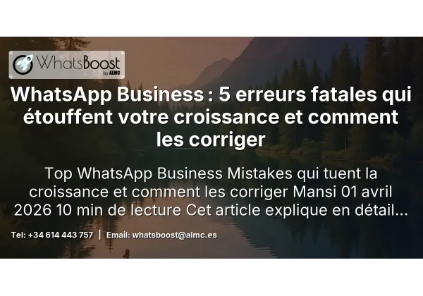 WhatsApp Business : 5 erreurs fatales qui étouffent votre croissance et comment les corriger