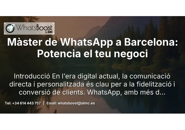 Màster de WhatsApp a Barcelona: Potencia el teu negoci