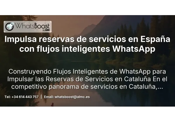Impulsa reservas de servicios en España con flujos inteligentes WhatsApp