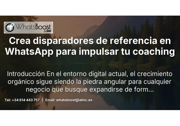 Crea disparadores de referencia en WhatsApp para impulsar tu coaching