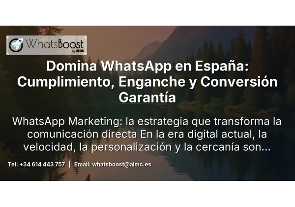 Domina WhatsApp en España: Cumplimiento, Enganche y Conversión Garantía