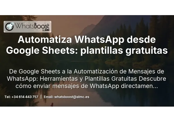 Automatiza WhatsApp desde Google Sheets: plantillas gratuitas