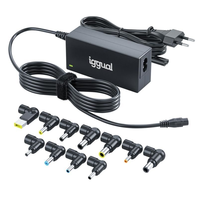 Cargador universal automático iggual CUA-11T 65W negro