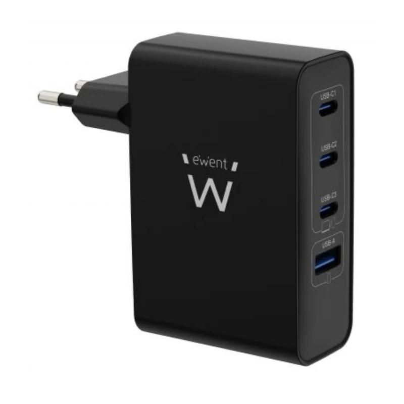 Cargador o adaptador de corriente Ewent Gan Fast 100W 4 USB