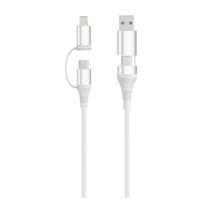 Cargador o adaptador de corriente Ewent Cable Carga 4-1 60W 2m USB-C Lightning USB-A