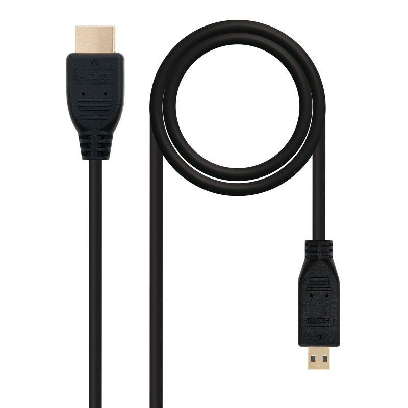 Nanocable Cable Micro HDMI 1.4 A/M-D/M 0.8 M — imatge 1 de 3