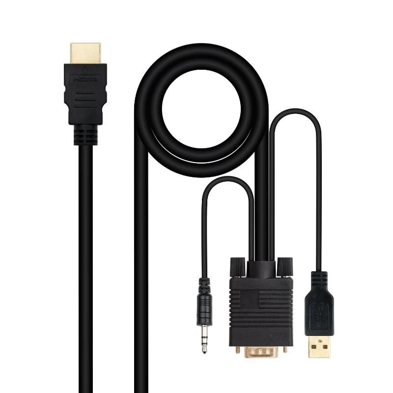 Câble convertisseur HDMI vers VGA Nanocable 10.15.4350, 1,8 m, noir