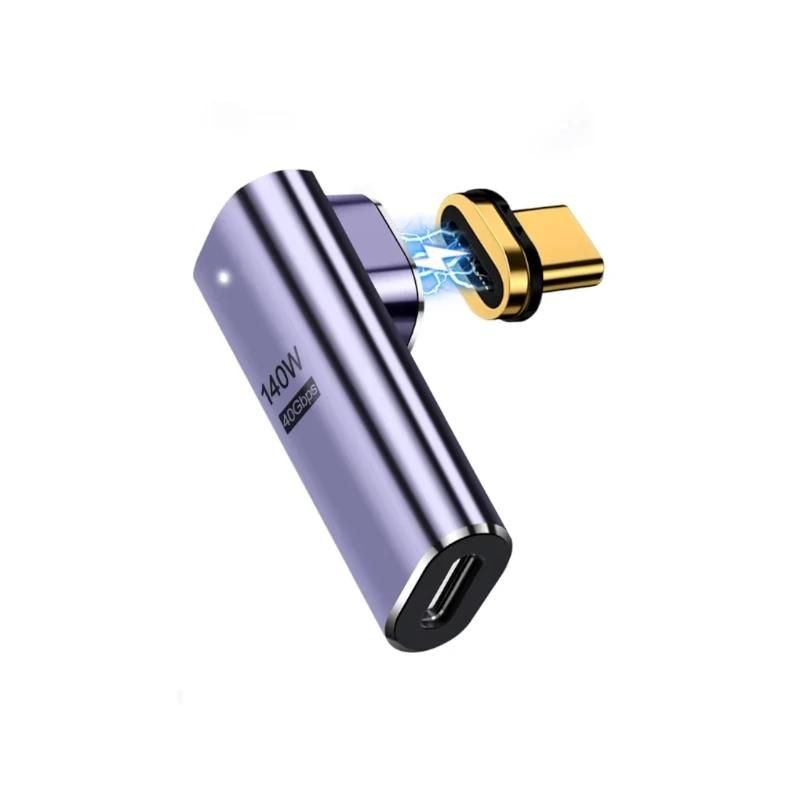 EWENT Adaptador Magnético USB-C 90º USB4 PD 100W