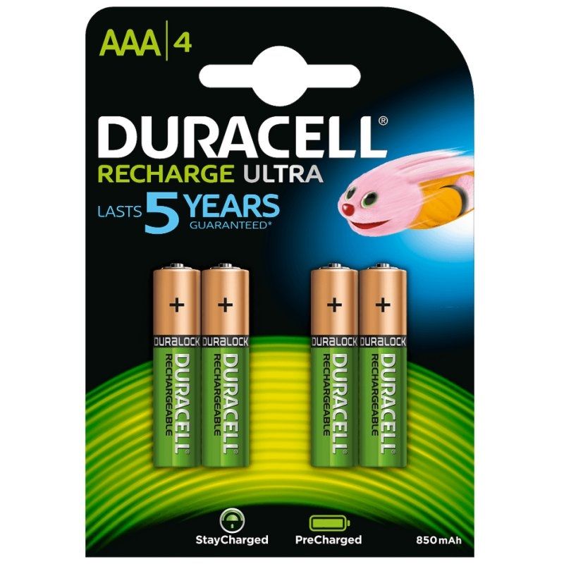 Pilas recargables Duracell HR03 AAA 900mAh blister 4 unidades