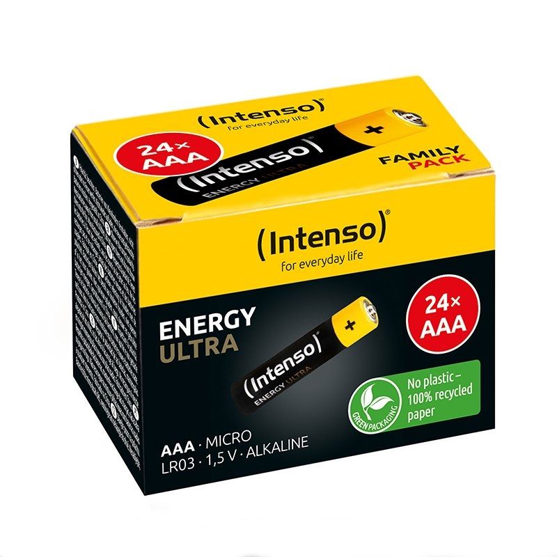 Pilas alcalinas AAA Intenso Energy Ultra LR03, pack de 24