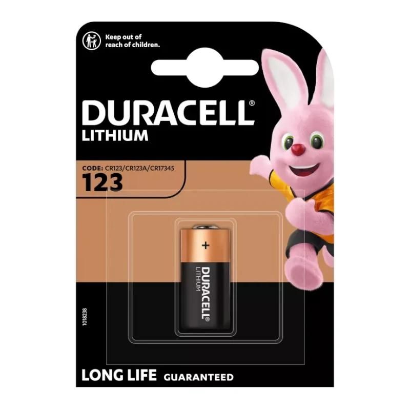 Pila de litio Duracell Ultra CR123A 3V para cámaras digitales