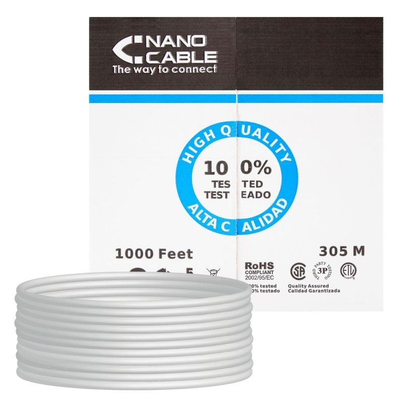 Network cable, connector or tool NANOCABLE Bobina RJ45 CAT5E UTP Flexible 305Mts