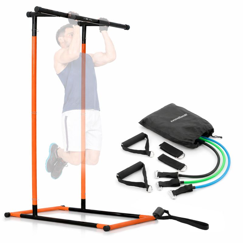 Pack Estación de Dominadas Fitness y Set de Bandas de Resistencia con Accesorios y Guía de Ejercicios InnovaGoods