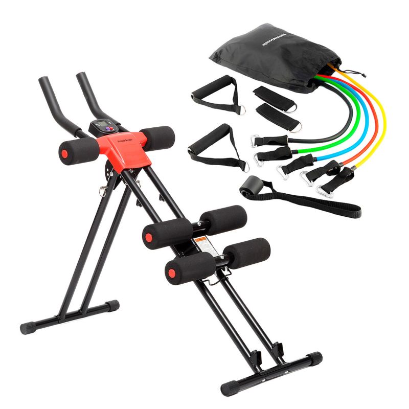 Pack Bandas de Resistencia y Máquina de Abdominales con Accesorios y Guía de Ejercicios InnovaGoods