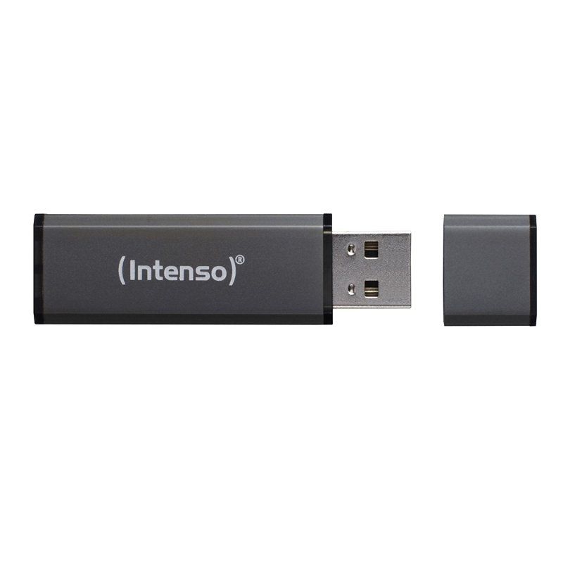 Memoria USB INTENSO 3521491 Lápiz USB 2.0 Alu 64GB Antracita