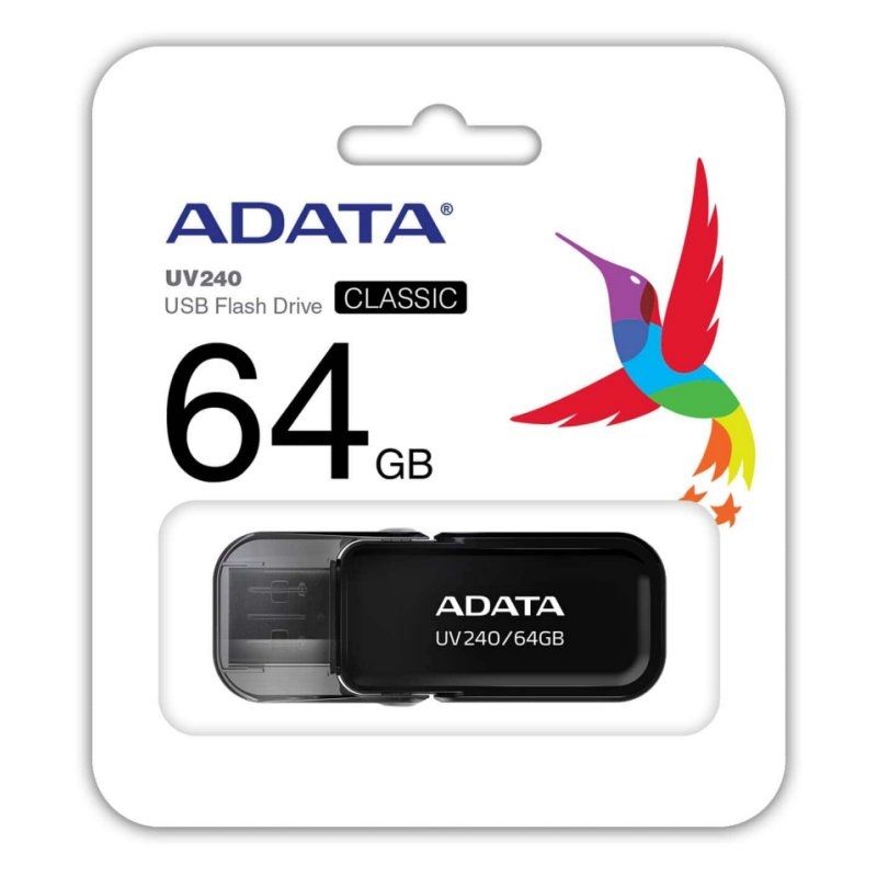 Memoria USB A-DATA Lapiz Usb UV240 64GB USB 2.0 Negro