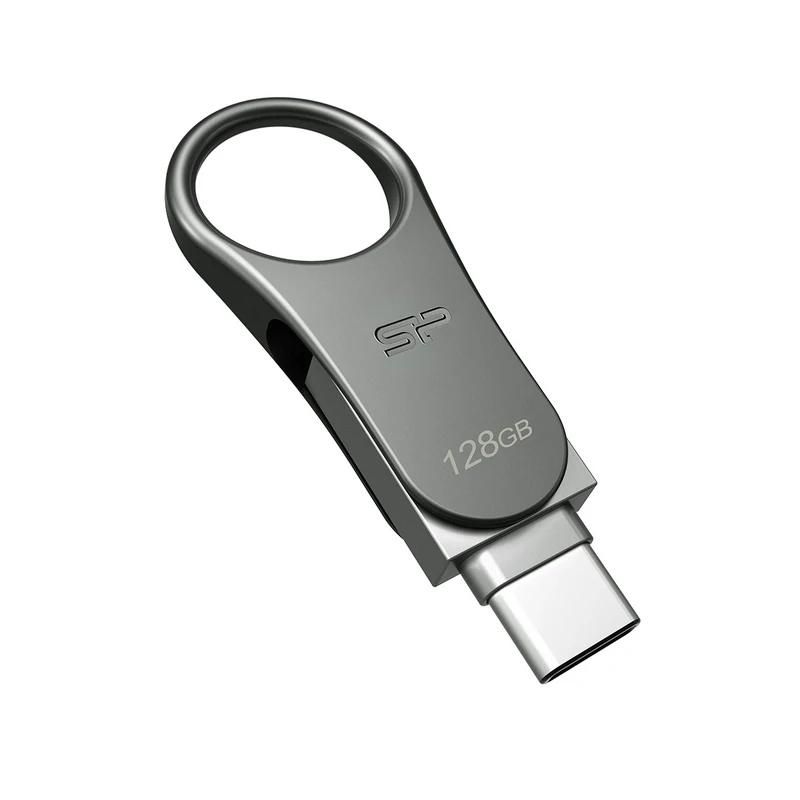Memoria USB Silicon Power SP Lapiz USB C80 USB-C 3.2 128GB Dual Metalico