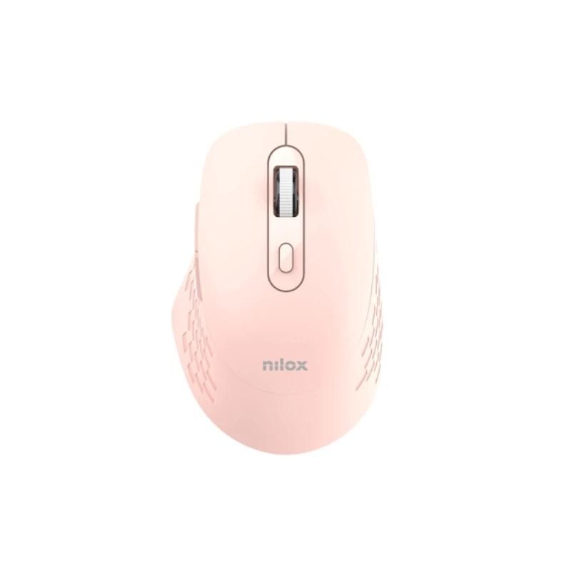 Mouse NILOX Dual Wireless 1600dpi silen. pink