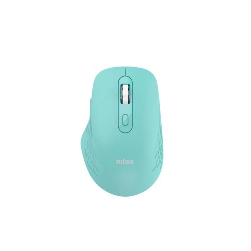 Mouse NILOX Dual Wireless 1600dpi silen. Cyan