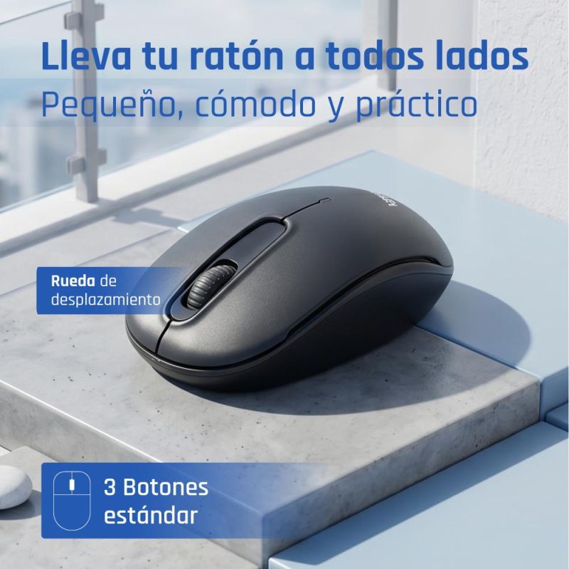 Ratolí iggual inalámbrico WOM-STANDARD-3D 1000DPI — imatge 1 de 3