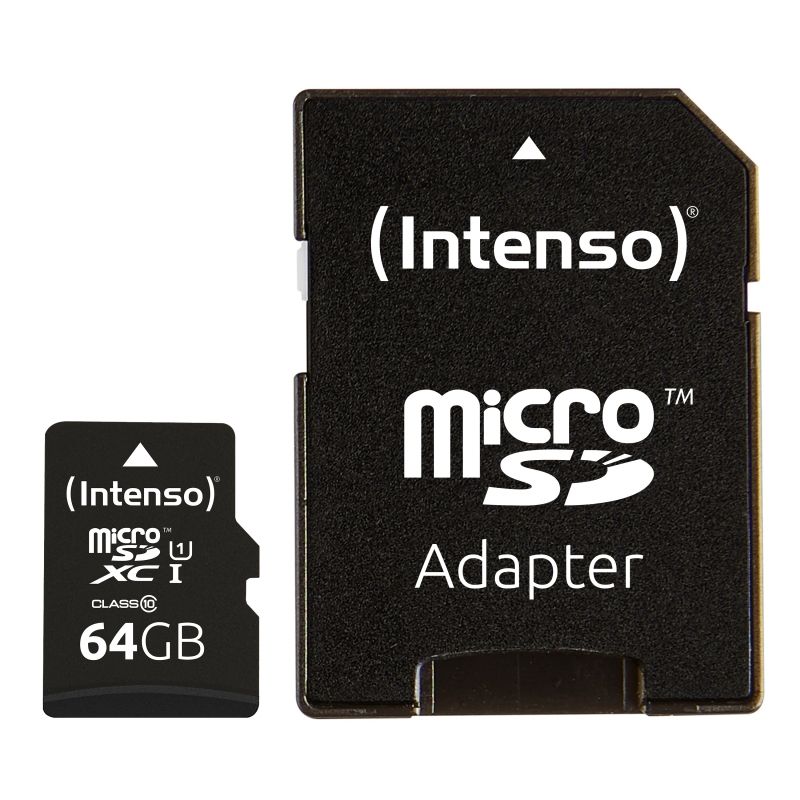 Tarjeta de memoria INTENSO 3423490 Micro SD UHS-I Premium 64GB c/adap