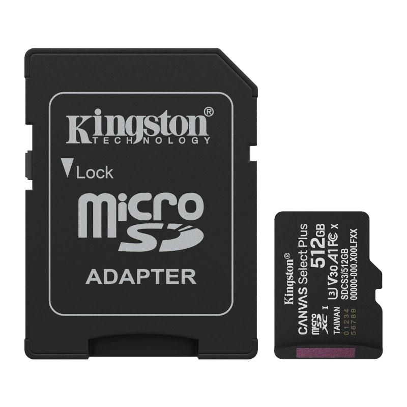Tarjeta de memoria Kingston SDCS3/512GB microSDXC Gen3 150MB/s A1