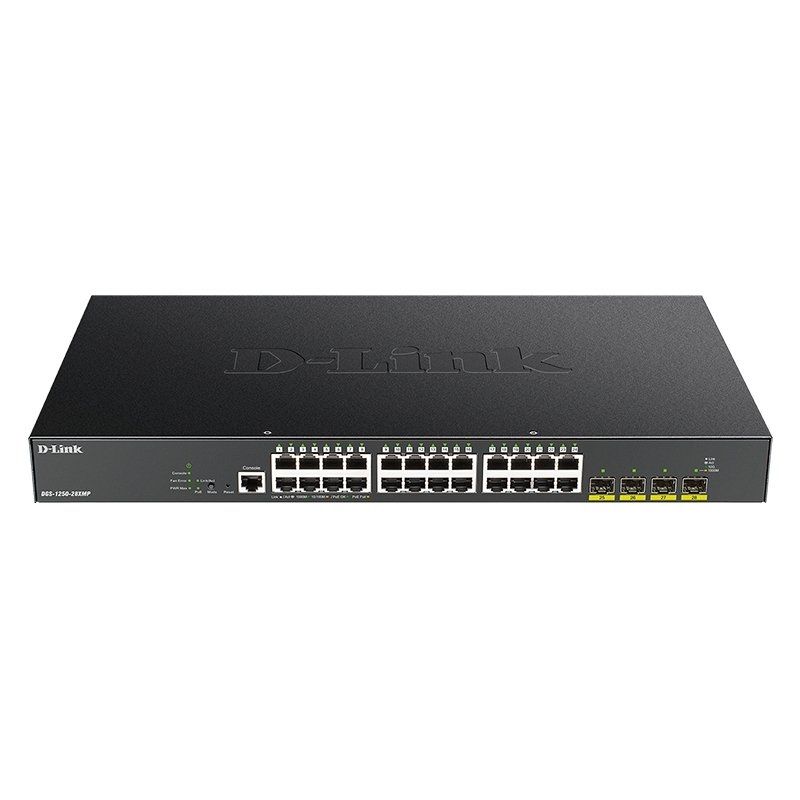 Commutador de xarxa D-Link DGS-1250-28XMP/E Switch 24xGb PoE 4x10Gb