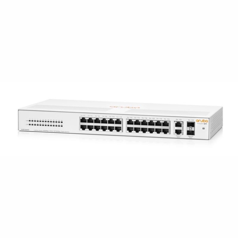Commutador de xarxa HPE ARUBA HPE NW IOn 1430 26xGbE 2xSFP Switch L2
