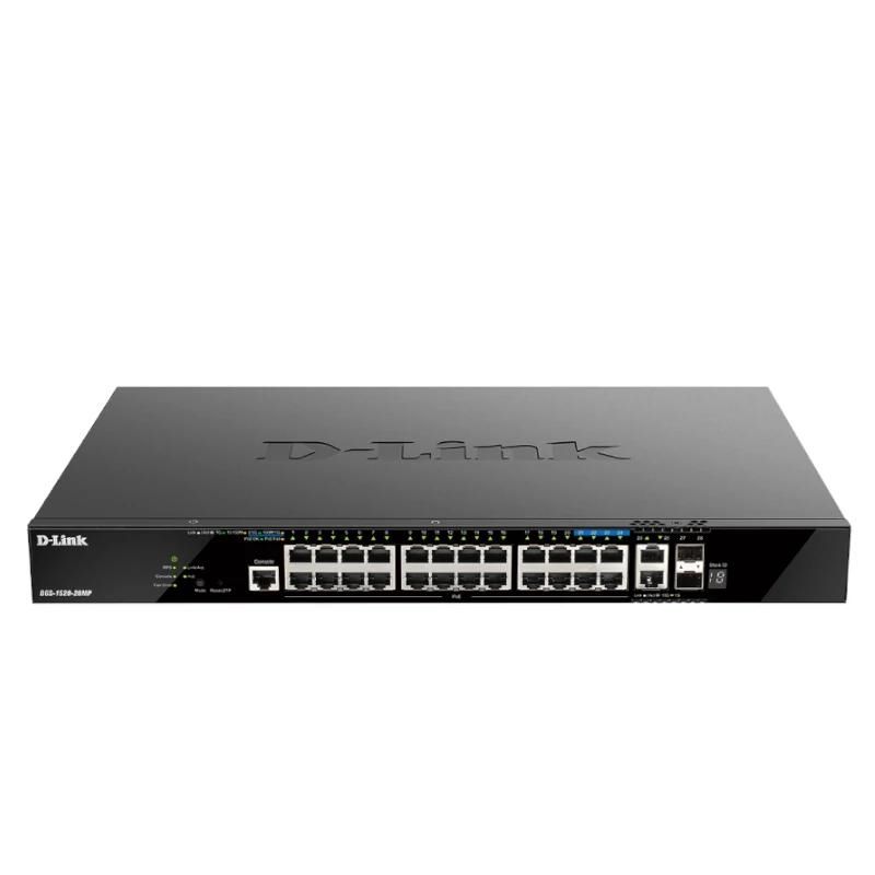 Commutador de xarxa D-Link DGS-1520-28MP/E Switch 20xGbE PoE 2x10 SFP+