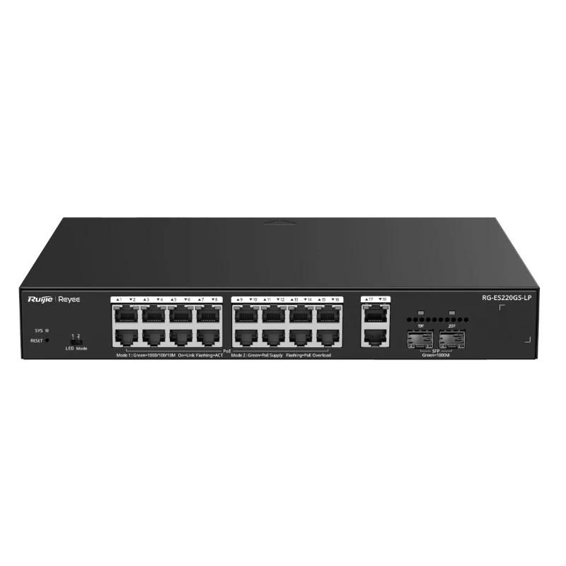 Commutador de xarxa Ruijie Networks Reyee ES220GS-LP Switch 18xGbE (16 PoE) 130W 2xSFP