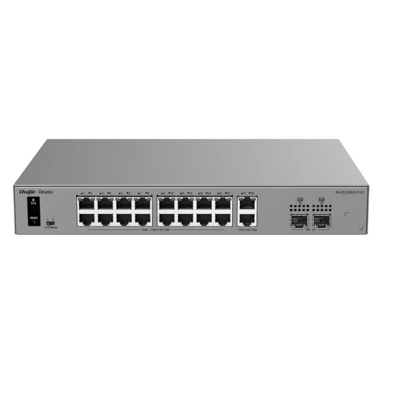 Commutador de xarxa Ruijie Networks Reyee RG-ES220GS-P-V2 Switch Cloud 16P PoE+ + 2P 1